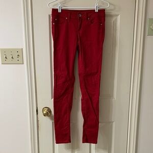 🌷3 for $25🌷Lovesick, US 3 (Juniors), Red Skinny Leg Stretchy Low Rise Jeans